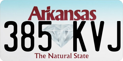 AR license plate 385KVJ