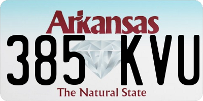 AR license plate 385KVU