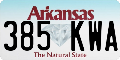 AR license plate 385KWA