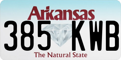 AR license plate 385KWB