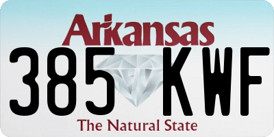 AR license plate 385KWF