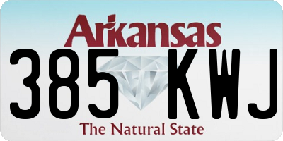 AR license plate 385KWJ