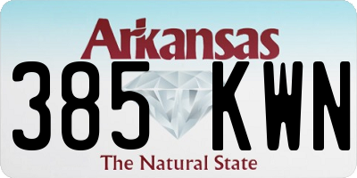 AR license plate 385KWN