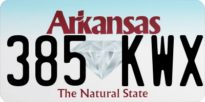 AR license plate 385KWX
