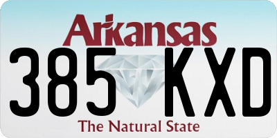 AR license plate 385KXD
