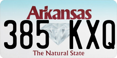 AR license plate 385KXQ