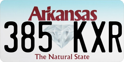 AR license plate 385KXR
