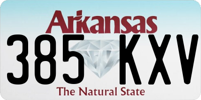 AR license plate 385KXV