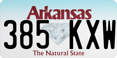 AR license plate 385KXW