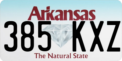 AR license plate 385KXZ