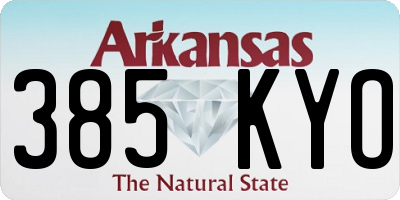 AR license plate 385KYO