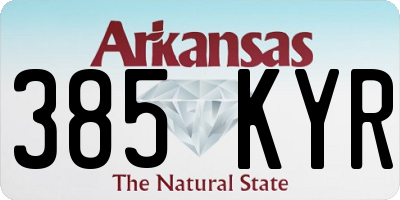 AR license plate 385KYR