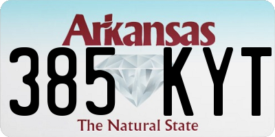 AR license plate 385KYT