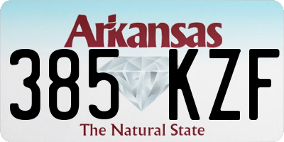 AR license plate 385KZF
