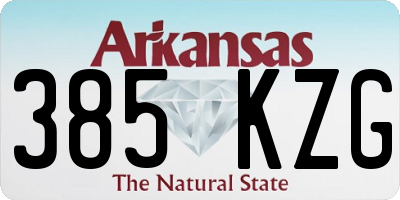 AR license plate 385KZG