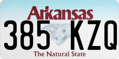 AR license plate 385KZQ