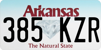 AR license plate 385KZR
