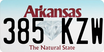 AR license plate 385KZW