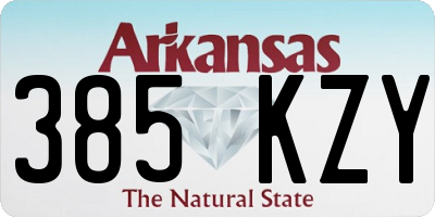 AR license plate 385KZY