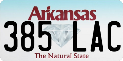 AR license plate 385LAC