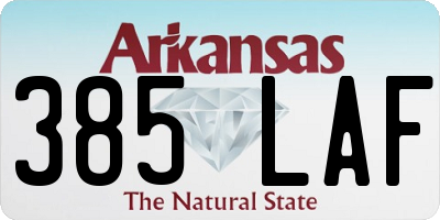 AR license plate 385LAF