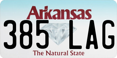 AR license plate 385LAG