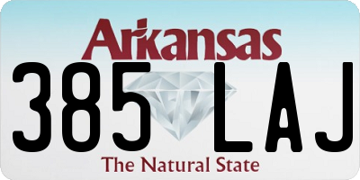 AR license plate 385LAJ