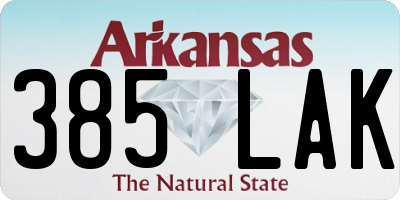 AR license plate 385LAK