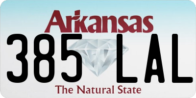 AR license plate 385LAL