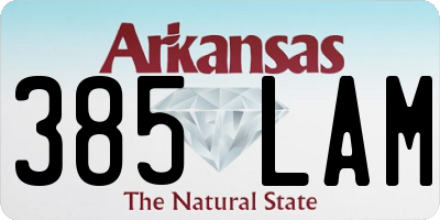 AR license plate 385LAM