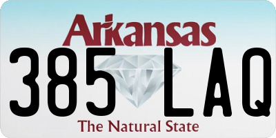AR license plate 385LAQ