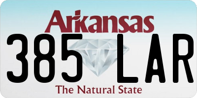 AR license plate 385LAR