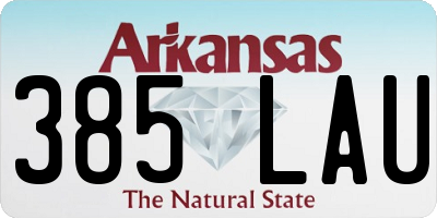 AR license plate 385LAU