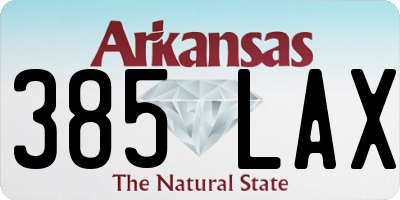 AR license plate 385LAX