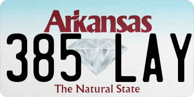 AR license plate 385LAY