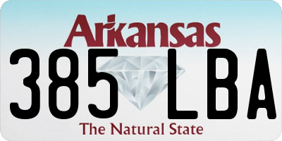 AR license plate 385LBA