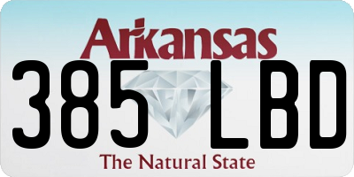AR license plate 385LBD