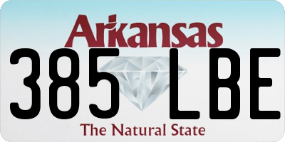 AR license plate 385LBE