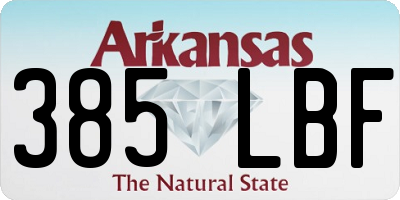 AR license plate 385LBF