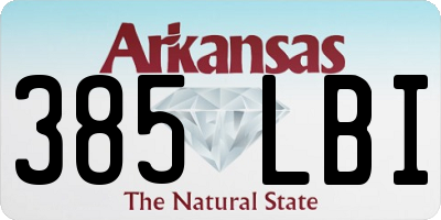 AR license plate 385LBI