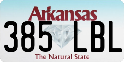 AR license plate 385LBL