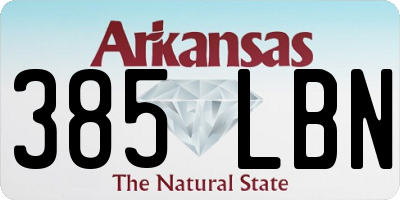 AR license plate 385LBN