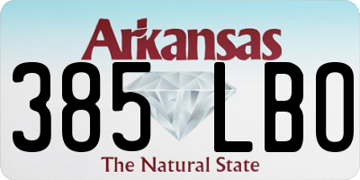 AR license plate 385LBO