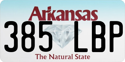 AR license plate 385LBP