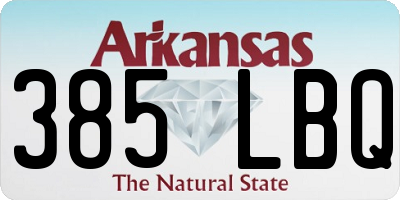 AR license plate 385LBQ