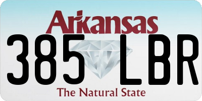 AR license plate 385LBR