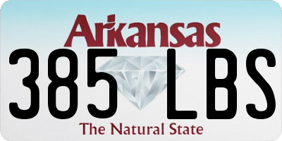 AR license plate 385LBS
