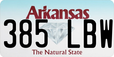 AR license plate 385LBW