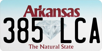 AR license plate 385LCA