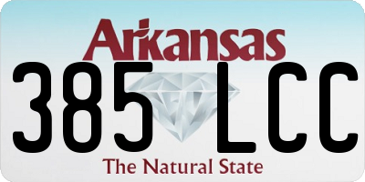 AR license plate 385LCC